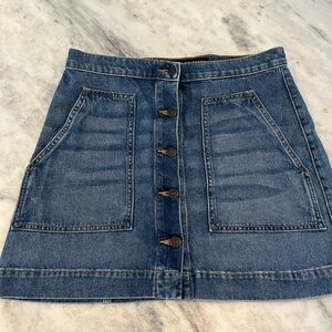 Veronica Beard Blue Denim Mini Skirt